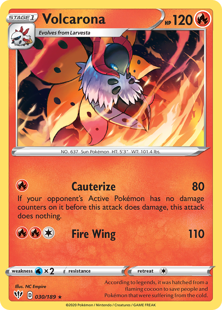 Volcarona (030/189) [Sword & Shield: Darkness Ablaze] | Exor Games Dartmouth