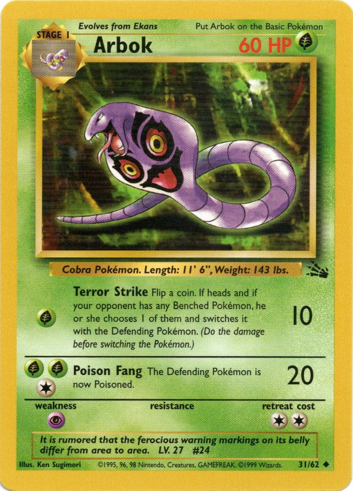 Arbok (31/62) [Fossil Unlimited] | Exor Games Dartmouth