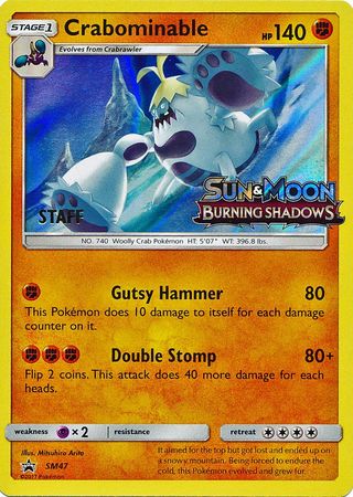 Crabominable (SM47) (Staff Prerelease Promo) [Sun & Moon: Black Star Promos] | Exor Games Dartmouth