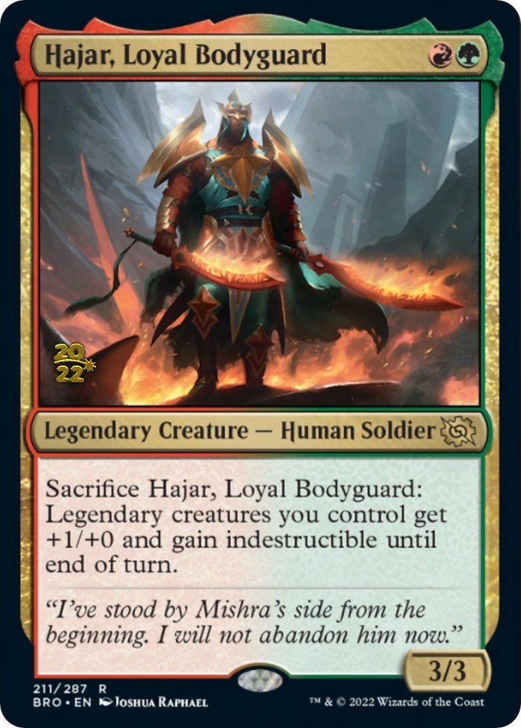 Hajar, Loyal Bodyguard [The Brothers' War: Prerelease Promos] | Exor Games Dartmouth