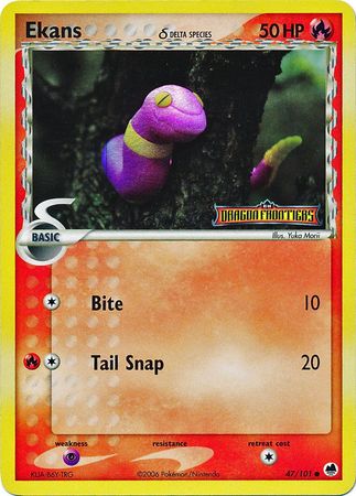 Ekans (47/101) (Delta Species) (Stamped) [EX: Dragon Frontiers] | Exor Games Dartmouth