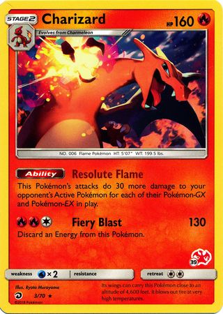 Charizard (3/70) (Charizard Stamp #39) [Battle Academy 2020] | Exor Games Dartmouth