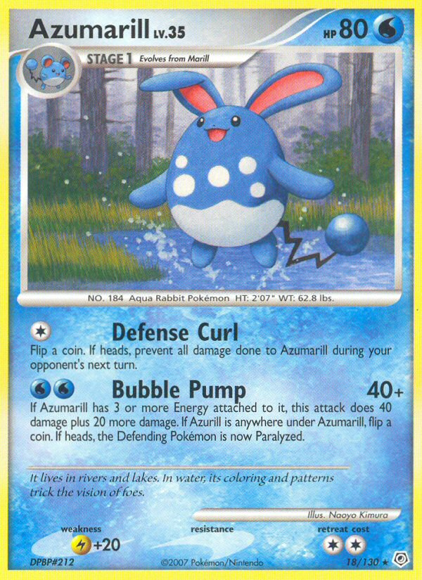 Azumarill (18/130) [Diamond & Pearl: Base Set] | Exor Games Dartmouth