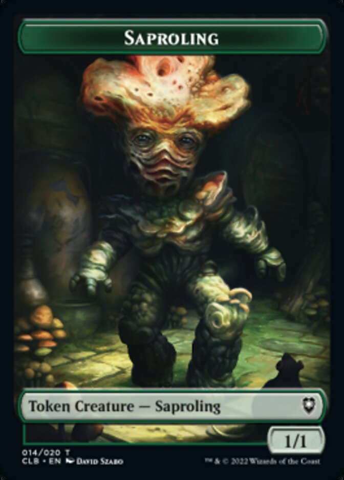 Treasure // Saproling Double-sided Token [Commander Legends: Battle for Baldur's Gate Tokens] | Exor Games Dartmouth