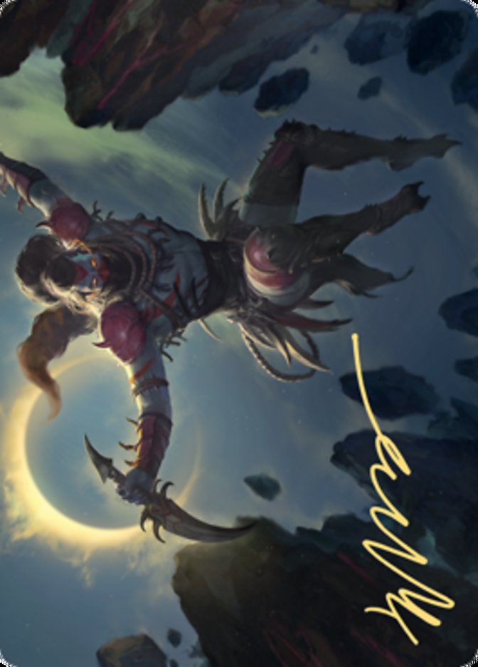 Nighthawk Scavenger Art Card (Gold-Stamped Signature) [Zendikar Rising Art Series] | Exor Games Dartmouth