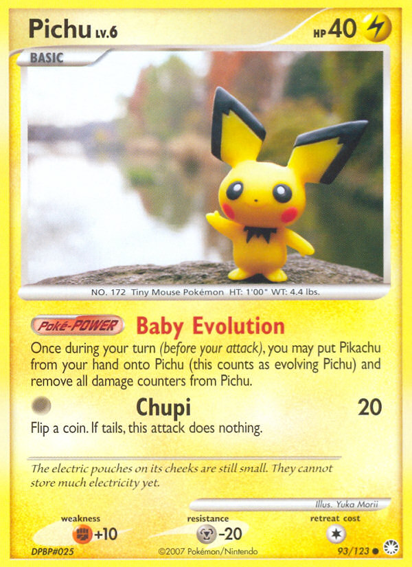 Pichu (93/123) [Diamond & Pearl: Mysterious Treasures] | Exor Games Dartmouth