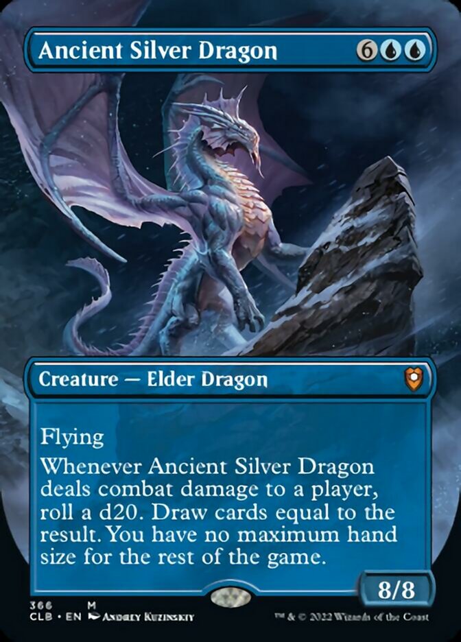Ancient Silver Dragon (Borderless Alternate Art) [Commander Legends: Battle for Baldur's Gate] | Exor Games Dartmouth