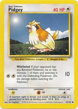 Pidgey (57/102) [Base Set Unlimited] | Exor Games Dartmouth