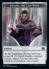 Liliana, the Last Hope Emblem // Spirit Double-sided Token [Double Masters 2022 Tokens] | Exor Games Dartmouth