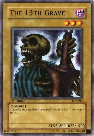 The 13th Grave [LOB-014] Common | Exor Games Dartmouth