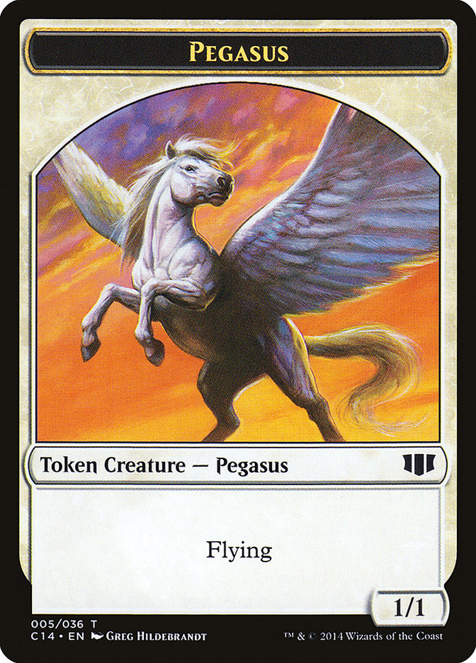 Kor Soldier // Pegasus Double-sided Token [Commander 2014 Tokens] | Exor Games Dartmouth