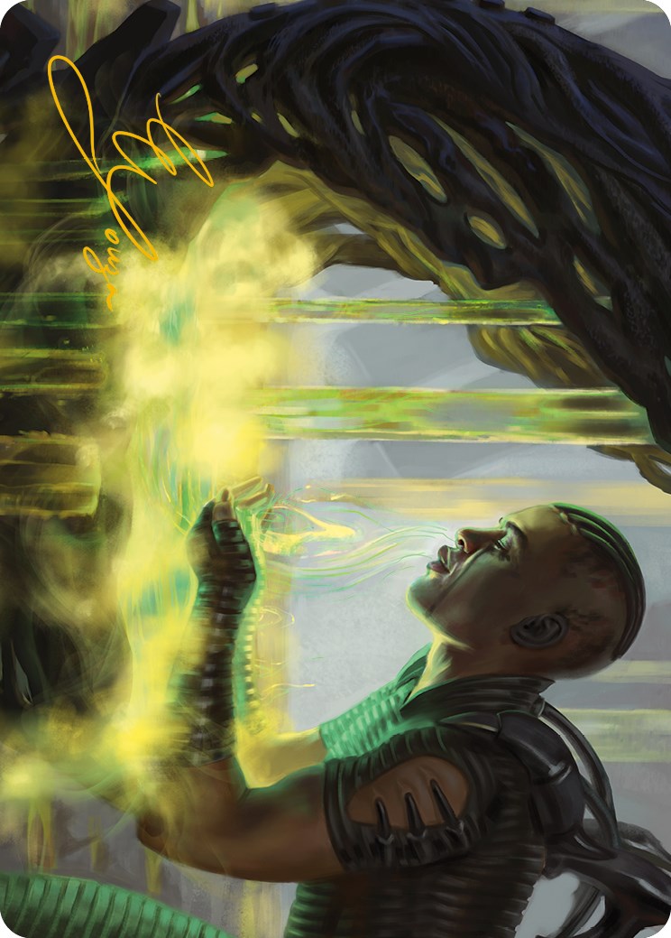 Necrogen Communion Art Card (Gold-Stamped Signature) [Phyrexia: All Will Be One Art Series] | Exor Games Dartmouth