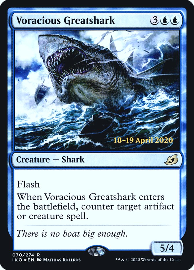 Voracious Greatshark  [Ikoria: Lair of Behemoths Prerelease Promos] | Exor Games Dartmouth