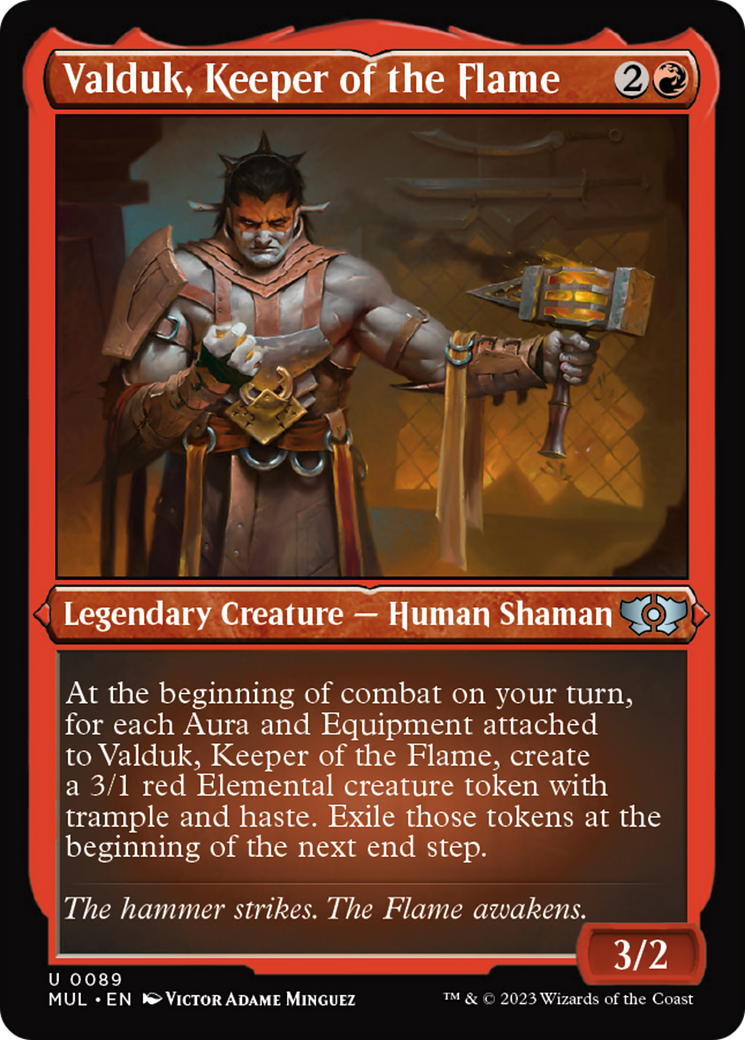 Valduk, Keeper of the Flame (Foil Etched) [Multiverse Legends] | Exor Games Dartmouth