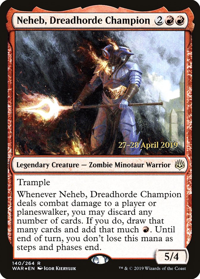 Neheb, Dreadhorde Champion  [War of the Spark Prerelease Promos] | Exor Games Dartmouth