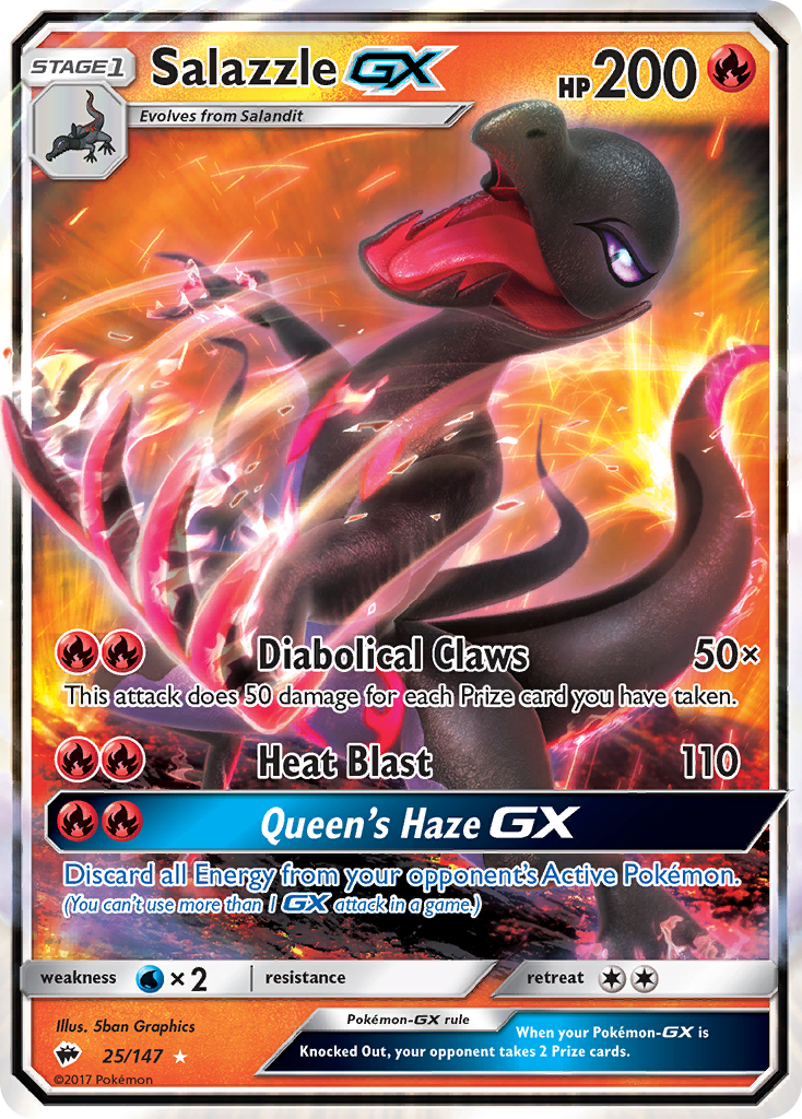 Salazzle GX (25/147) [Sun & Moon: Burning Shadows] | Exor Games Dartmouth