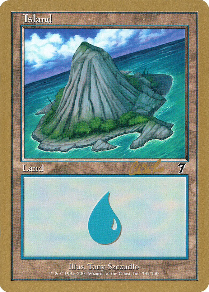 Island (cr335b) (Carlos Romao) [World Championship Decks 2002] | Exor Games Dartmouth