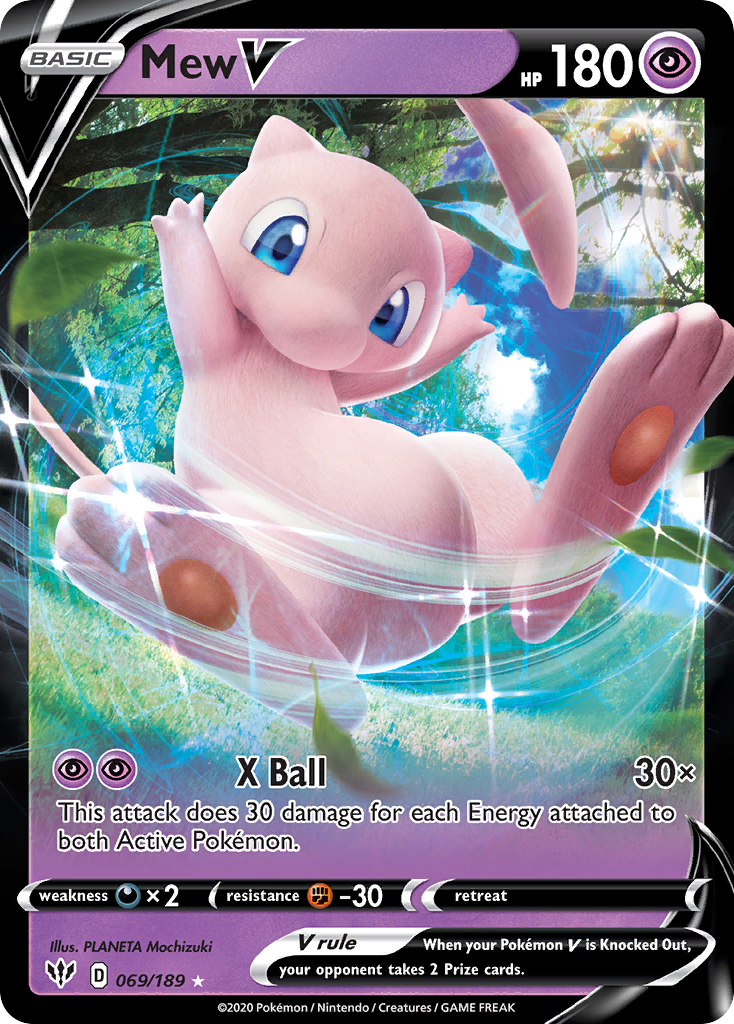 Mew V (069/189) (Jumbo Card) [Sword & Shield: Darkness Ablaze] | Exor Games Dartmouth