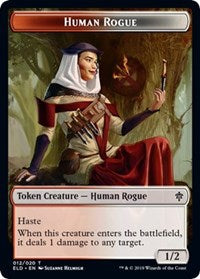 Human Rogue // Food (17) Double-sided Token [Throne of Eldraine Tokens] | Exor Games Dartmouth