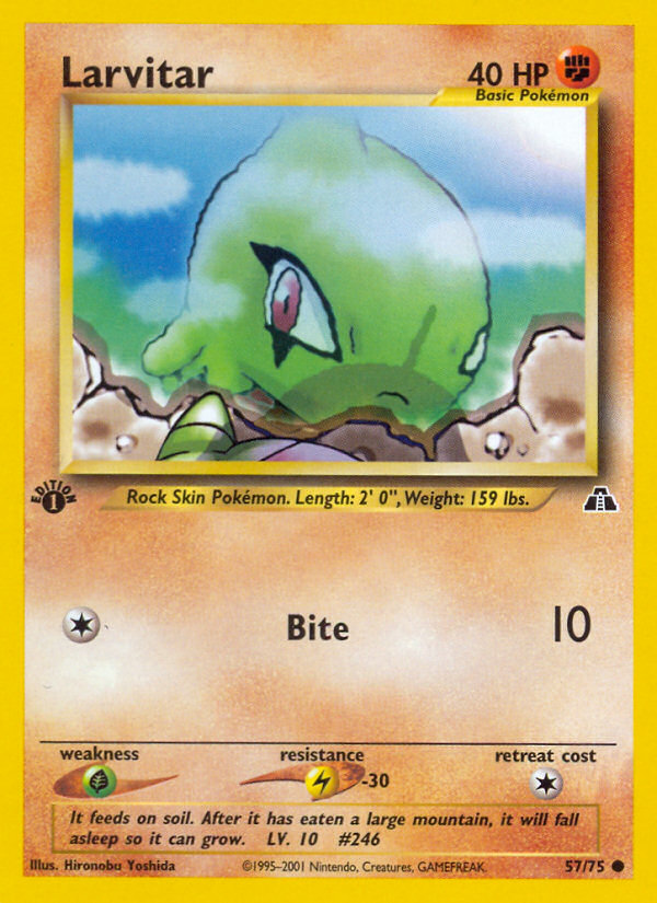 Larvitar (57/75) [Neo Discovery 1st Edition] | Exor Games Dartmouth