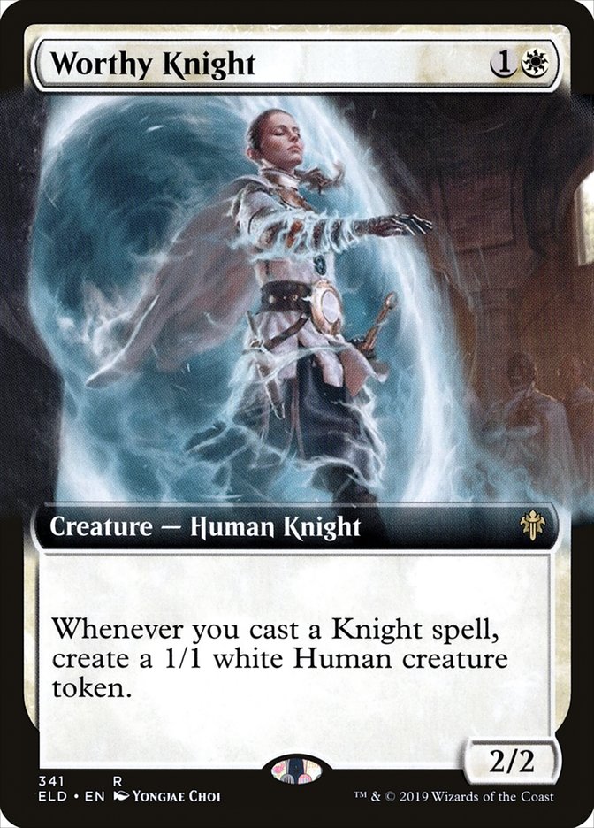 Worthy Knight (Extended Art) [Throne of Eldraine] | Exor Games Dartmouth