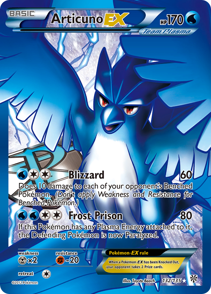 Articuno EX (132/135) [Black & White: Plasma Storm] | Exor Games Dartmouth