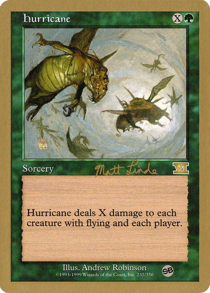 Hurricane (Matt Linde) (SB) [World Championship Decks 1999] | Exor Games Dartmouth