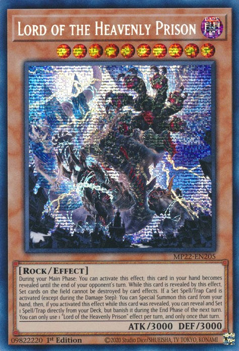 Lord of the Heavenly Prison [MP22-EN205] Prismatic Secret Rare | Exor Games Dartmouth