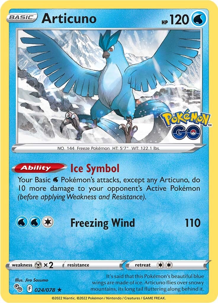 Articuno (024/078) [Pokémon GO] | Exor Games Dartmouth