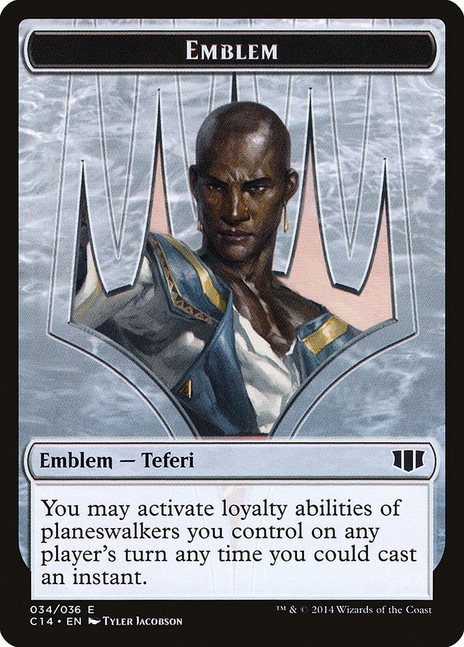 Teferi, Temporal Archmage Emblem // Zombie (011/036) Double-sided Token [Commander 2014 Tokens] | Exor Games Dartmouth