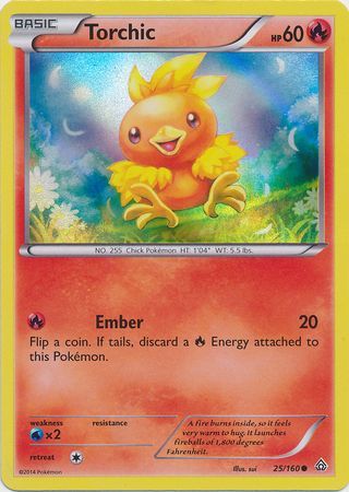 Torchic (25/160) (Sheen Holo) [XY: Primal Clash] | Exor Games Dartmouth