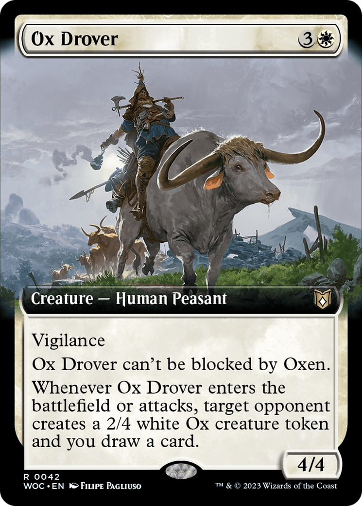 Ox Drover (Extended Art) [Wilds of Eldraine Commander] | Exor Games Dartmouth