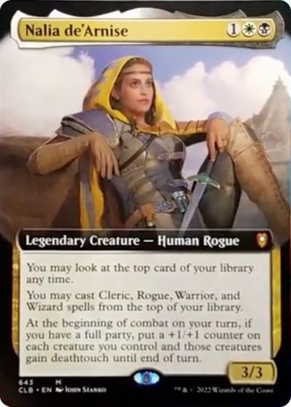 Nalia de'Arnise (Extended Art) [Commander Legends: Battle for Baldur's Gate] | Exor Games Dartmouth