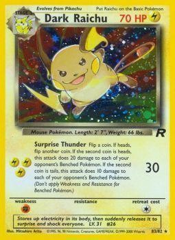 Dark Raichu (83/82) [Team Rocket Unlimited] | Exor Games Dartmouth