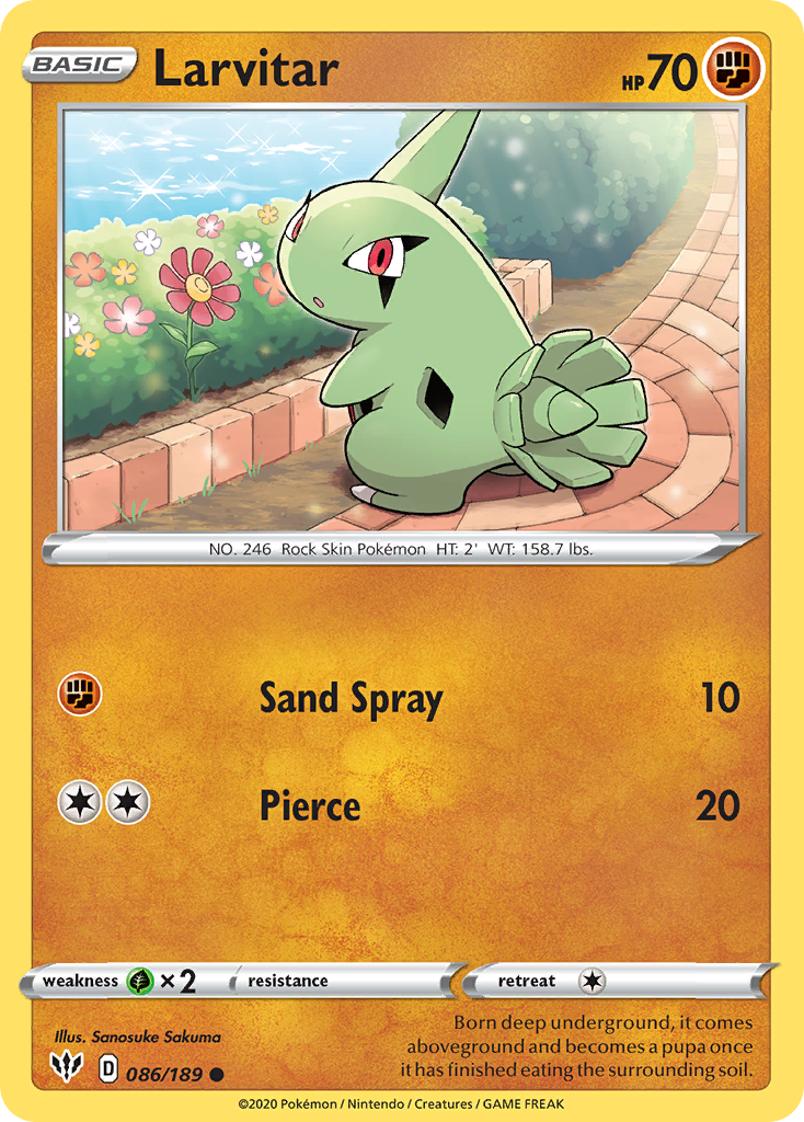 Larvitar (086/189) [Sword & Shield: Darkness Ablaze] | Exor Games Dartmouth