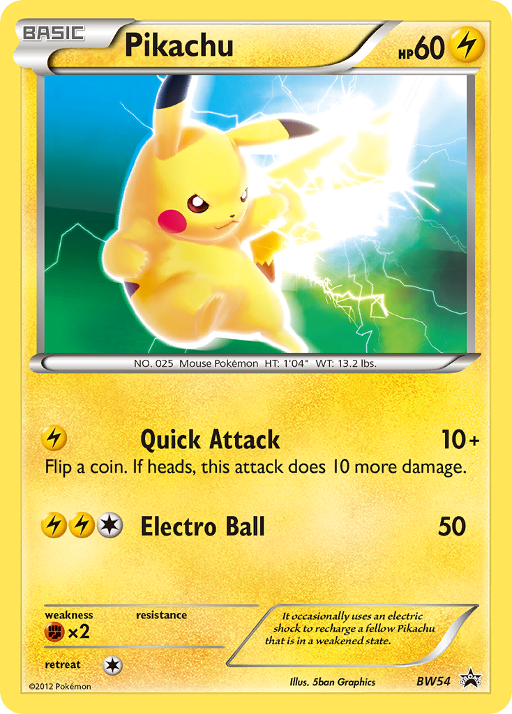 Pikachu (BW54) [Black & White: Black Star Promos] | Exor Games Dartmouth