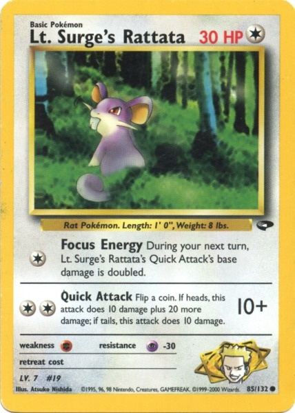 Lt. Surge's Rattata (85/132) [Gym Challenge Unlimited] | Exor Games Dartmouth