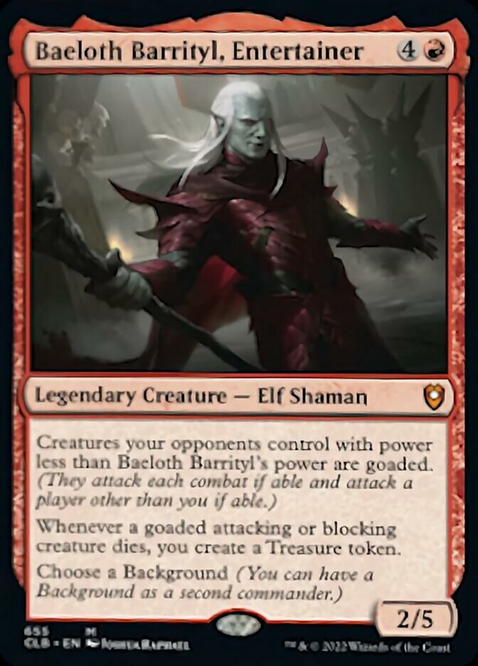 Baeloth Barrityl, Entertainer [Commander Legends: Battle for Baldur's Gate] | Exor Games Dartmouth