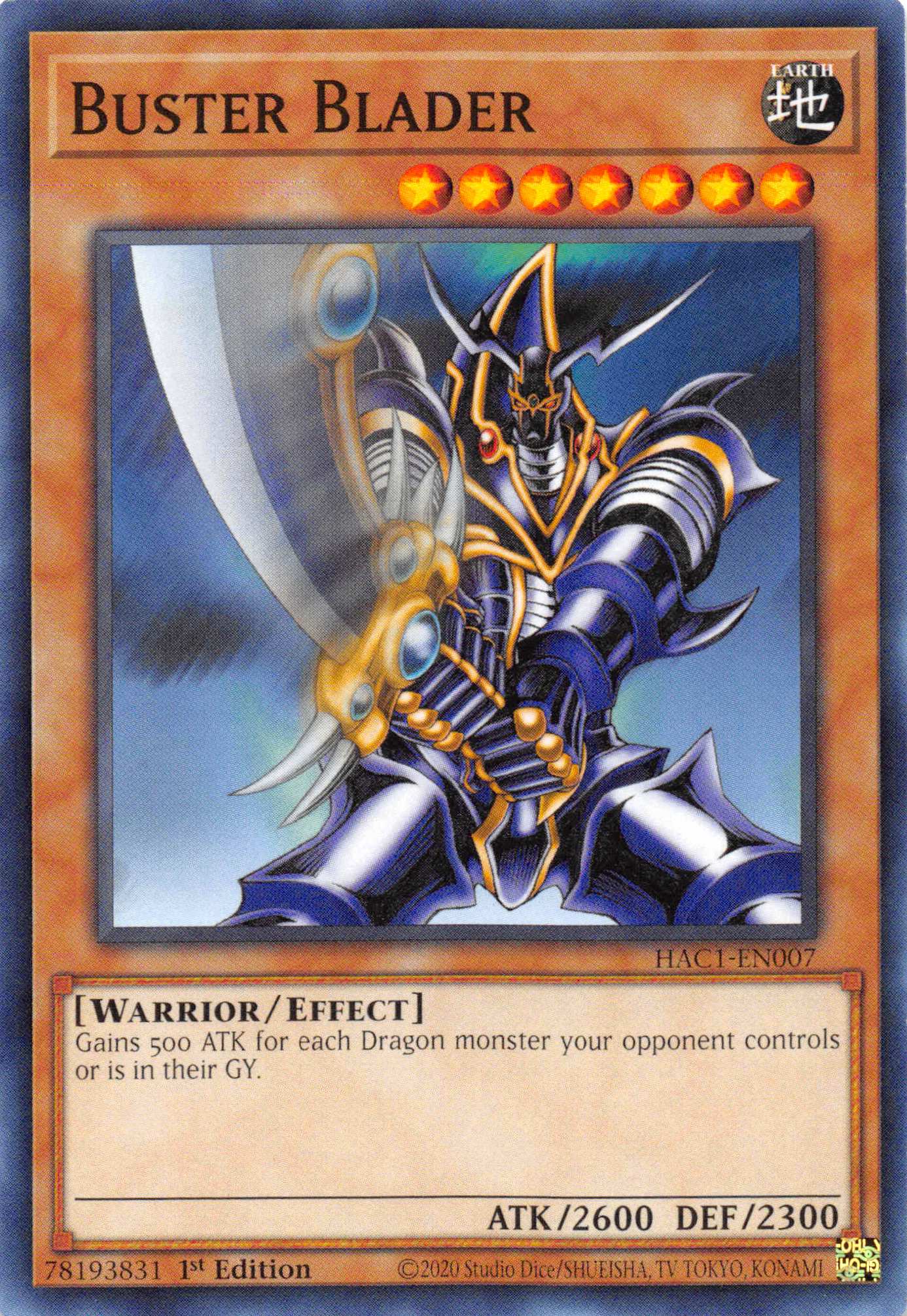 Buster Blader (Duel Terminal) [HAC1-EN007] Parallel Rare | Exor Games Dartmouth