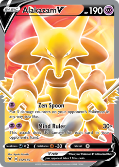 Alakazam V (172/185) [Sword & Shield: Vivid Voltage] | Exor Games Dartmouth