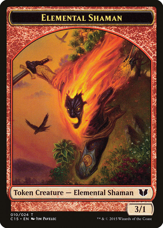 Knight (004) // Elemental Shaman Double-Sided Token [Commander 2015 Tokens] | Exor Games Dartmouth