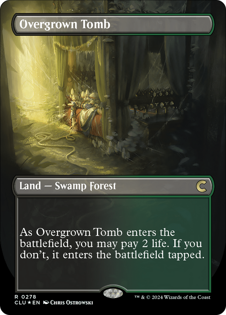 Overgrown Tomb (Borderless) [Ravnica: Clue Edition] | Exor Games Dartmouth