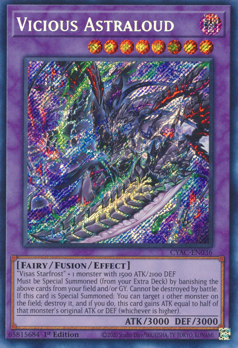 Vicious Astraloud [CYAC-EN036] Secret Rare | Exor Games Dartmouth