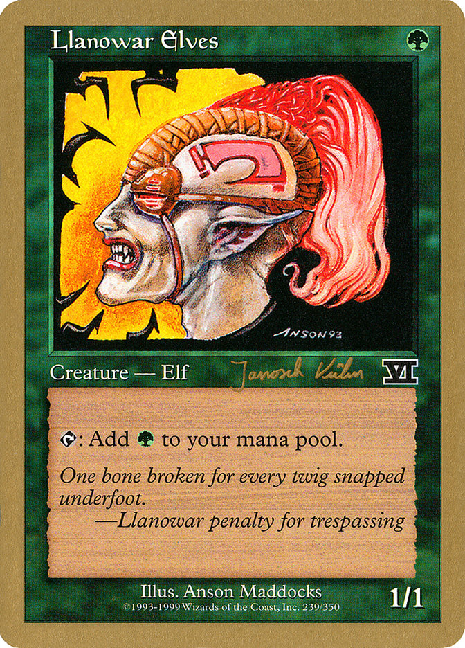 Llanowar Elves (Janosch Kuhn) [World Championship Decks 2000] | Exor Games Dartmouth