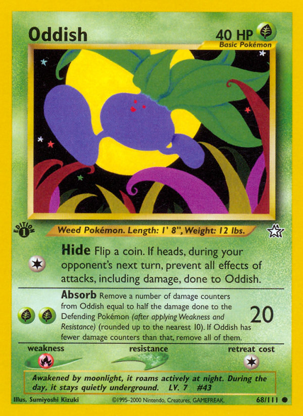 Oddish (68/111) [Neo Genesis 1st Edition] | Exor Games Dartmouth