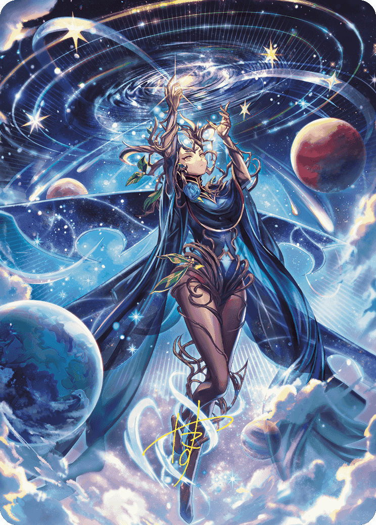 Omniscience Anime Art Card (Gold-Stamped Signature) [Wilds of Eldraine Art Series] | Exor Games Dartmouth