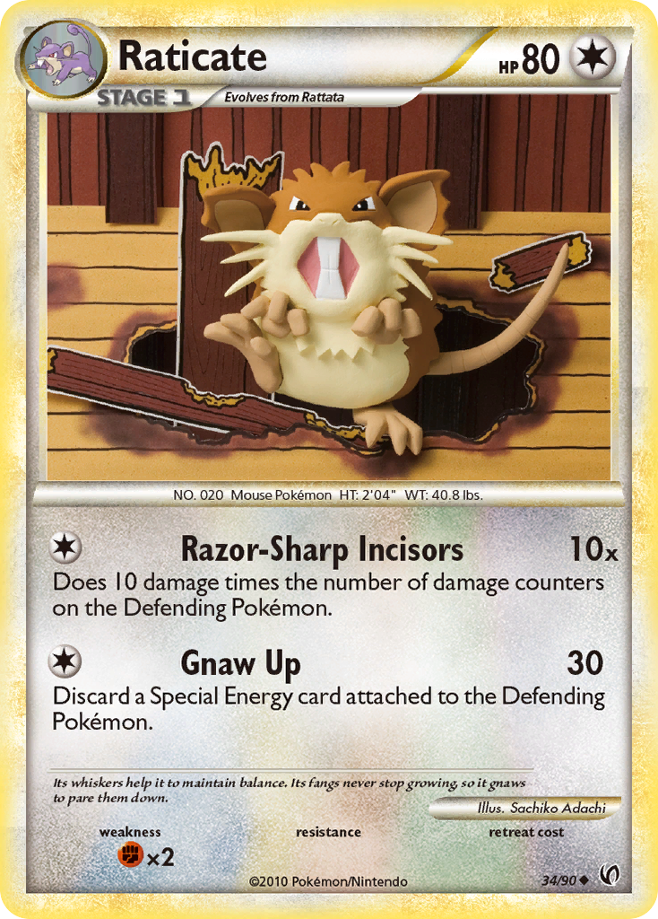 Raticate (34/90) [HeartGold & SoulSilver: Undaunted] | Exor Games Dartmouth