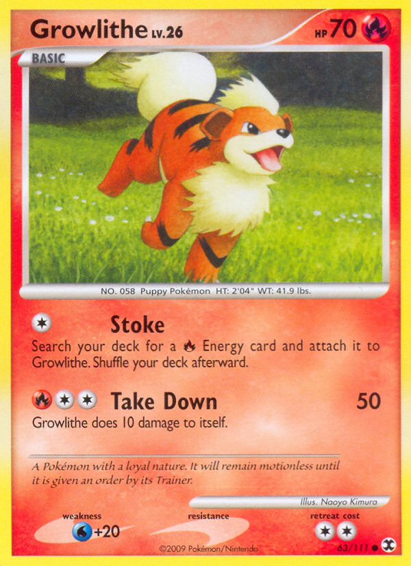 Growlithe (63/111) [Platinum: Rising Rivals] | Exor Games Dartmouth