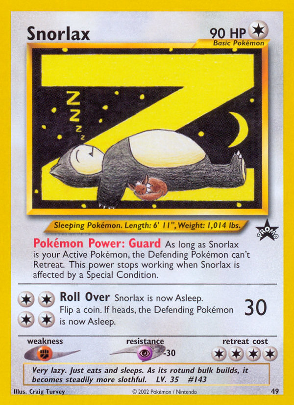 Snorlax (49) [Wizards of the Coast: Black Star Promos] | Exor Games Dartmouth