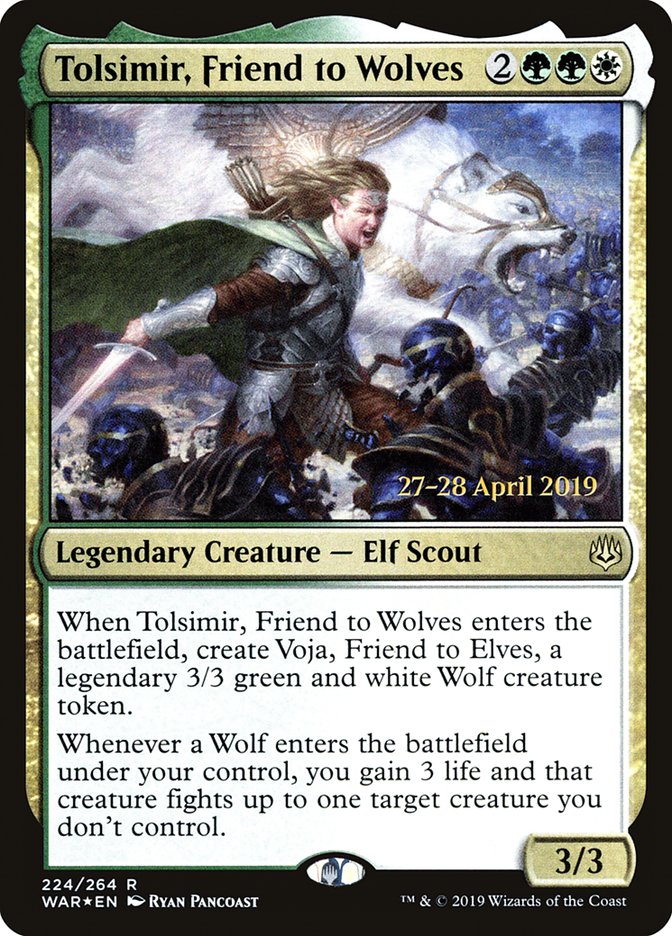 Tolsimir, Friend to Wolves  [War of the Spark Prerelease Promos] | Exor Games Dartmouth